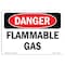 Signmission OSHA Danger Sign, 7" Height, 10" Width, Rigid Plastic, Flammable Gas, Landscape, L-1234 OS-DS-P-710-L-1234 - alternate 1